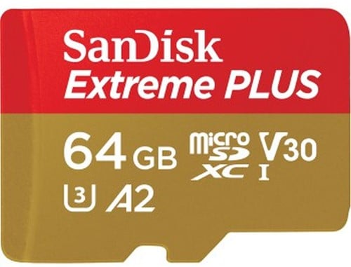 SanDisk Extreme Plus MicroSDXC 64GB+SD Adapter A