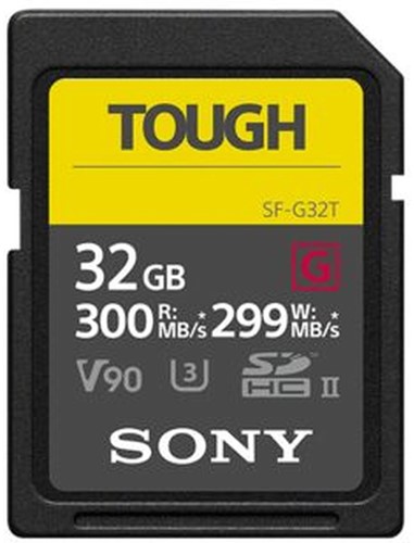 Sony ProSD Tough 18x stronger - 32GB UHS-II R300 W299 - V90