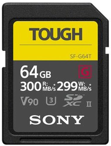 Sony ProSD Tough 18x stronger - 64GB UHS-II R300 W299 - V90