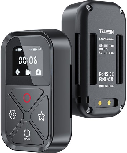 Telsin Bluetooth Remote GoPro 12/11/10/9/8/Max w/ Polsband-2