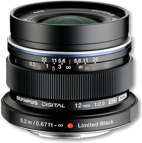 Olympus M.Zuiko Digital ED 12mm f/2 zwart
