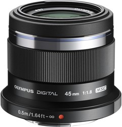 Olympus M.Zuiko Digital 45mm f/1.8 zwart