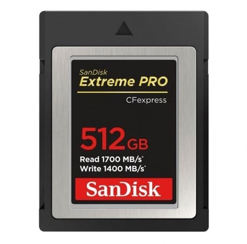 SanDisk CF Express Extreme Pro 512GB 1700MB/s Read 1400MB