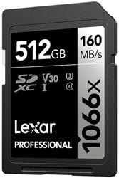 Lexar SDXC Professional UHS-I 1066x 512GB V30