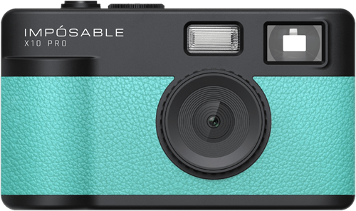 IMPÓSABLE - X10 PRO - Aqua Mint - 12MP - Screenless Retro Camera - incl 4GB Memory Card