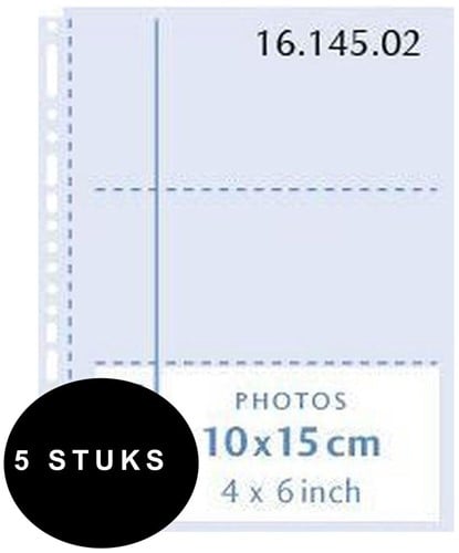 Henzo 10Fototassen  10x15 wit 230x297 5 stuks