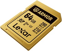 Lexar SDXC Pro Gold Series Armor UHS-II 64GB V60 IP68 R280/W210 -3