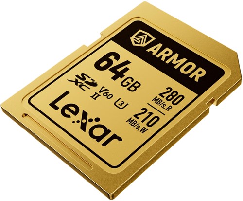 Lexar SDXC Pro Gold Series Armor UHS-II 64GB V60 IP68 R280/W210 -3