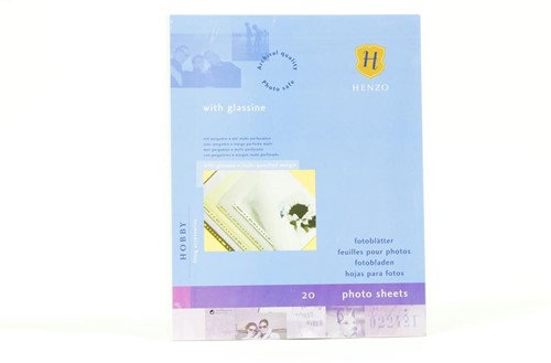 Henzo 20 fotobladen wit 230x297