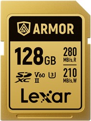 Lexar SDXC Pro Gold Series Armor UHS-II 128GB V60 IP68 R280/W210