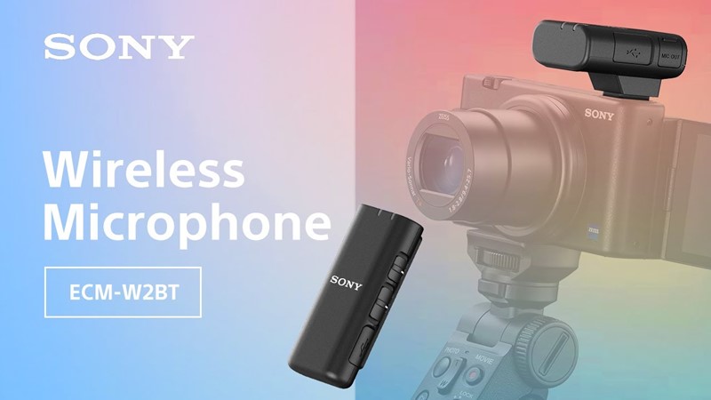 Sony kondigt de ECM-W2BT draadloze microfoon en de ECM-LV1 compacte stereo lavalier-microfoon aan