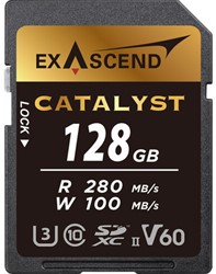 EXASCEND Catalyst UHS-II SD card(V60) 128GB Read 280 MB/s Write 180 MB/s