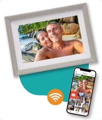 Pora&Co Digital Photo Frame 10 inch Silver / White