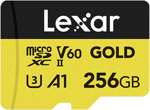 Lexar MicroSDXC Gold Series UHS-II 256GB V60