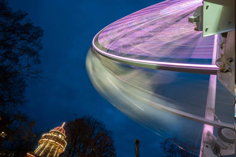 Lightpainting in de vooravond - Live view composite