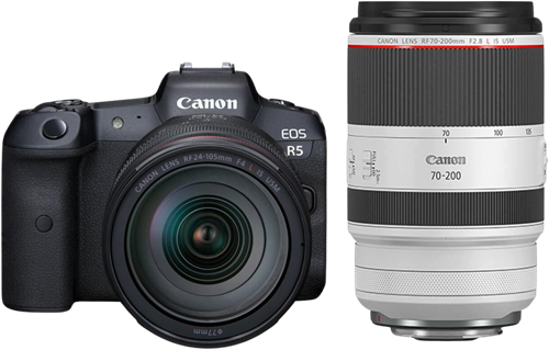 Canon EOS R5 + RF 24-105mm f/4L IS USM + RF 70-200mm f/2.8L IS USM
