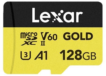 Lexar MicroSDXC Gold Series UHS-II 128GB V60