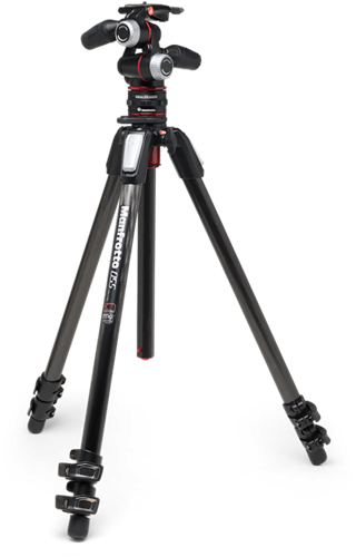 Manfrotto 055 CF Kit 3Section 3WayHead met Quick Release 
