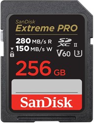 SanDisk Pro 256GB V60 UHS-II SD Cards 280/100MB 